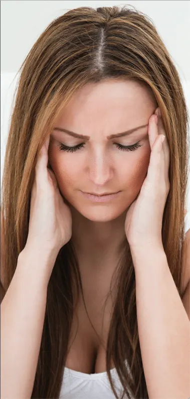 Woman with a headache